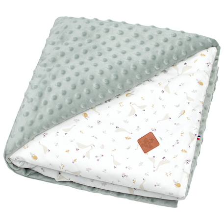 Plaid réversible en minky sidonia Gris+Lilas+Vert de gris 12 - vertbaudet enfant 