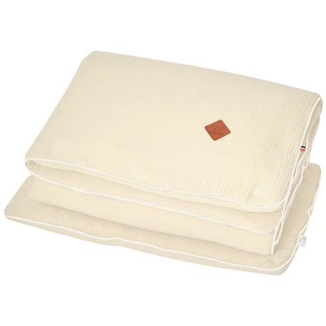 Couette et oreiller - prêt à dormir jeanne Beige+Blanc+Bleu+Camel+Écru+Gris clair+Rose+Terracotta+Vert de gris 20 - vertbaudet enfant 