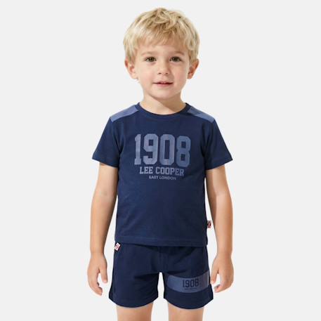 Ensemble  garcon -  t-shirt manches courtes et short Bleu+Gris+Kaki+Marine 11 - vertbaudet enfant 
