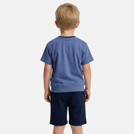 Ensemble t-shirt manches courtes et short garçon Beige+Bleu+Gris+Vert 5 - vertbaudet enfant 