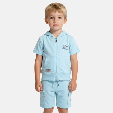 Garçon-Ensemble garçon t-shirt manches courtes zippé et short