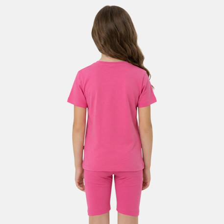 Ensemble fille t-shirt manches courtes et bermuda Gris+Rosatre+Rose+Vert 8 - vertbaudet enfant 