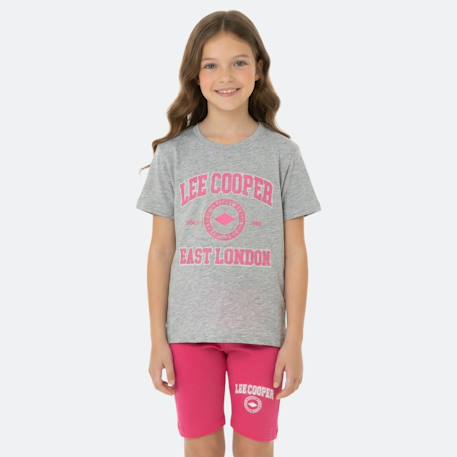 Fille-Ensemble fille t-shirt manches courtes et bermuda