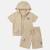 Ensemble garçon t-shirt manches courtes zippé et short Beige+Bleu+Kaki+Marine 3 - vertbaudet enfant 