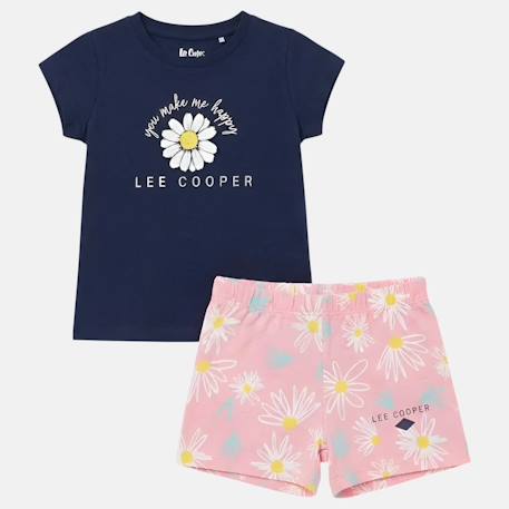 Ensemble fille t-shirt manches courtes et short Marine 3 - vertbaudet enfant 