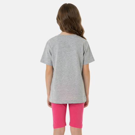 Ensemble fille t-shirt manches courtes et bermuda Blanc+Fushia+Gris 8 - vertbaudet enfant 