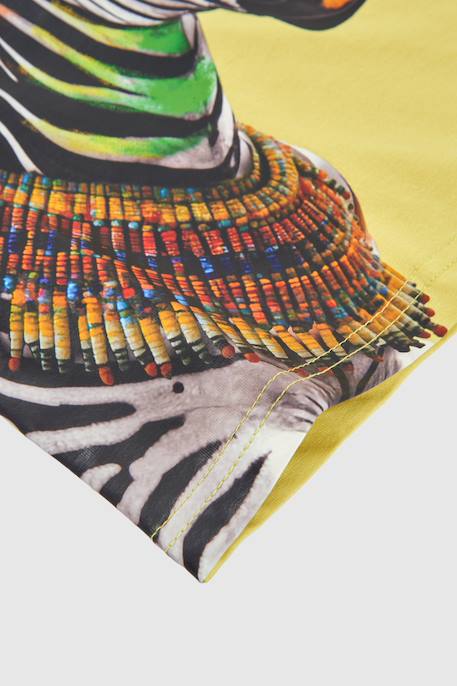 T-shirt enfant coton zèbre Jaune 4 - vertbaudet enfant 