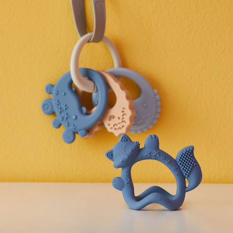 Anneau de dentition trio blush Bleu, marron 3 - vertbaudet enfant 