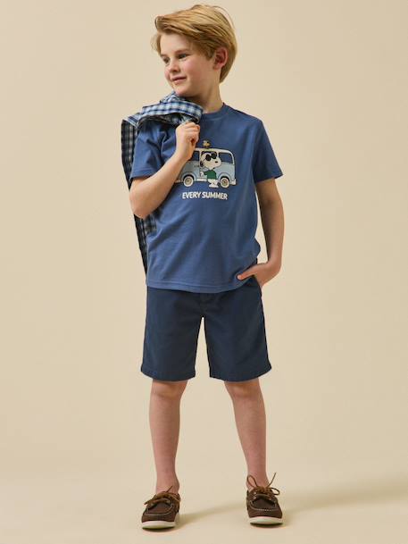 Bermuda chino garçon Bleu froid+Celadon+Ciel+Indigo+Menthe+Rouge+Sun 15 - vertbaudet enfant 