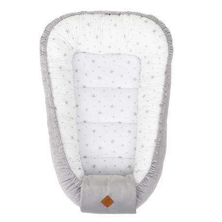 Cocon bébé matelassé nid réducteur de lit Écru+Safari, vert, gris, blanc+Sidonia, beige, écru, blanc+Stella, imprimé étoiles blanc, gris 20 - vertbaudet enfant 