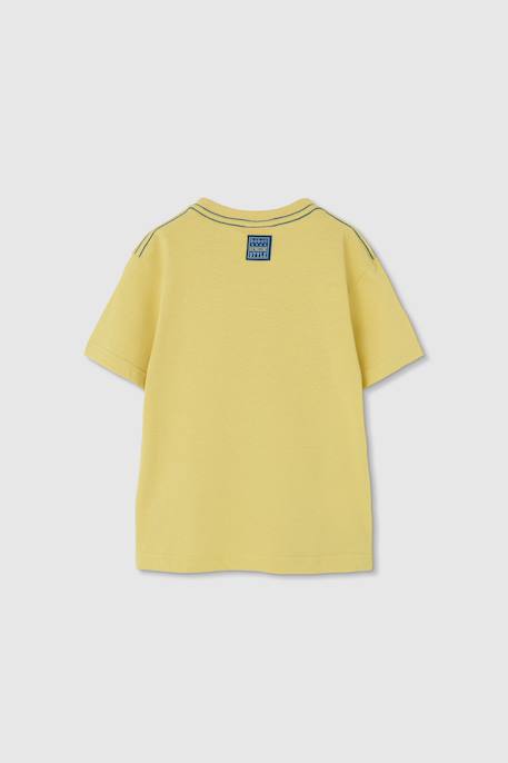 T-shirt enfant coton zèbre Jaune 2 - vertbaudet enfant 