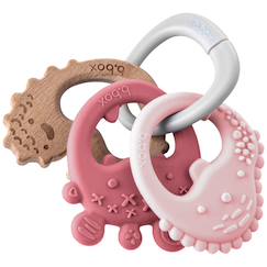 Puériculture-Anneau de dentition trio blush
