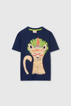 Garçon-T-shirt, polo, sous-pull-T-shirt-T-shirt garçon coton   lion
