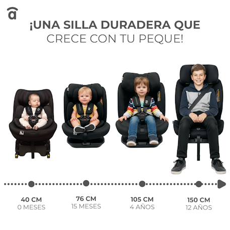 Siège auto 40-150 cm protocare Gris+Noir 10 - vertbaudet enfant 