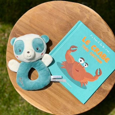 Hochet bebe bamboo - panda - 14 cm s/carte Bleu 4 - vertbaudet enfant 