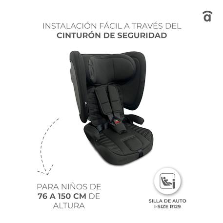 Siège auto 76-150 cm neocare Gris+Noir 9 - vertbaudet enfant 