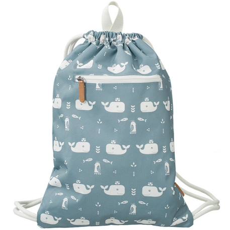 Garçon-Sac à ficelles baleine bleue