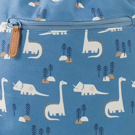 Sac à ficelles dino Bleu, beige, marron 2 - vertbaudet enfant 