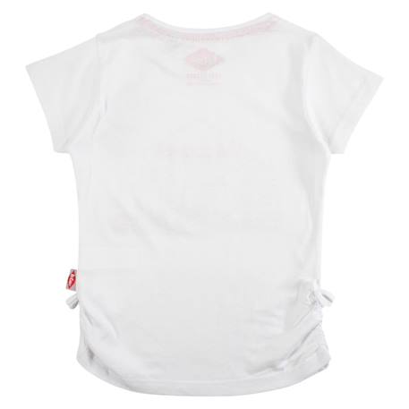 T-shirt manches courtes fille imprimé Blanc+Bleu 5 - vertbaudet enfant 