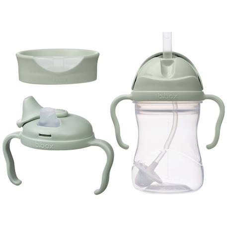 Tasse d'apprentissage évolutive sage (3 pièces) Beige+Vert d'eau 7 - vertbaudet enfant 