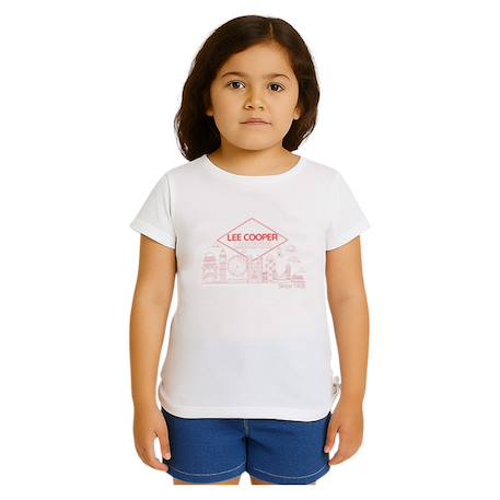 Fille-T-shirt, sous-pull-T-shirt manches courtes fille imprimé