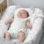 Cocon bébé matelassé nid réducteur de lit Écru+Safari, vert, gris, blanc+Sidonia, beige, écru, blanc+Stella, imprimé étoiles blanc, gris 24 - vertbaudet enfant 
