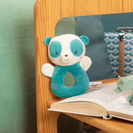 Hochet bebe bamboo - panda - 14 cm s/carte Bleu 3 - vertbaudet enfant 