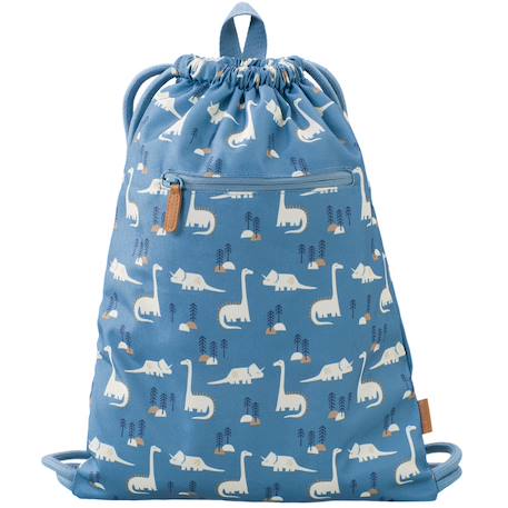 Sac à ficelles dino Bleu, beige, marron 1 - vertbaudet enfant 