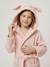 Peignoir enfant LAPIN coton recyclé personnalisable rose poudré 1 - vertbaudet enfant 