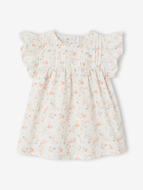 Robe manches courtes fille bébé écru 2 - vertbaudet enfant 