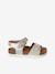 Sandales cuir boucles or+rose pâle 2 - vertbaudet enfant 