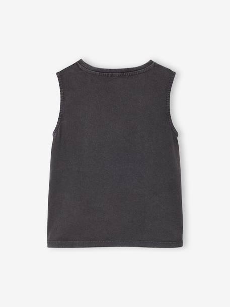 T-shirt fille imprimé anthracite+écru 3 - vertbaudet enfant 