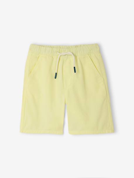 Bermuda garçon élastique bleu jean+jaune pastel+vert sapin 11 - vertbaudet enfant 