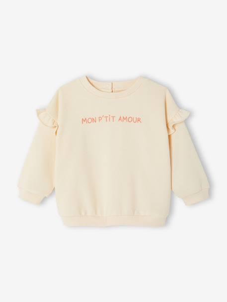 Sweat bébé fille personnalisable noix de pécan+vanille 6 - vertbaudet enfant 