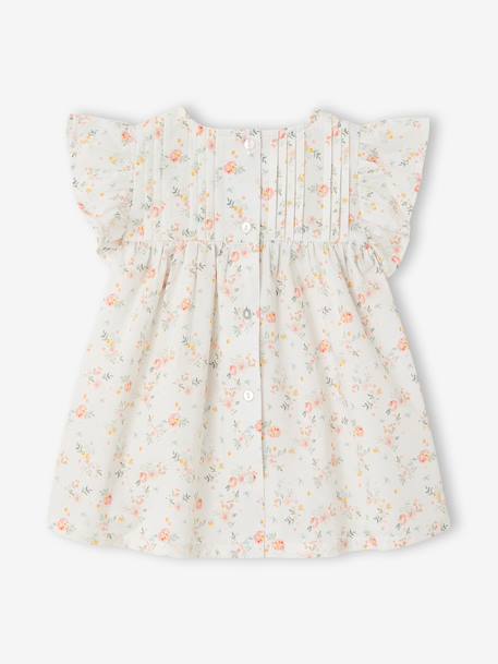 Robe manches courtes fille bébé écru 3 - vertbaudet enfant 