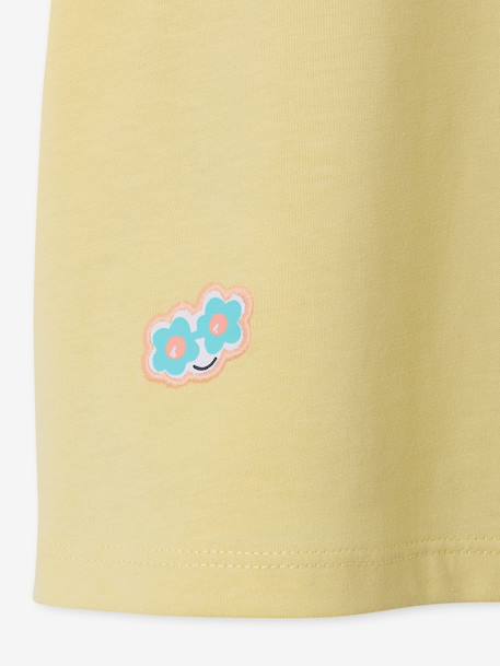 T-shirt manches courtes fille jaune pâle 4 - vertbaudet enfant 