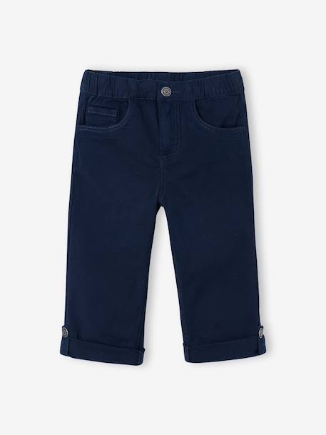 Pantacourt garçon marine+noix de pécan 1 - vertbaudet enfant 