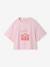 T-shirt fille cropped manches courtes beige+écru+rayé violet+rose poudré 17 - vertbaudet enfant 