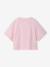 T-shirt fille cropped manches courtes beige+écru+rayé violet+rose poudré 18 - vertbaudet enfant 