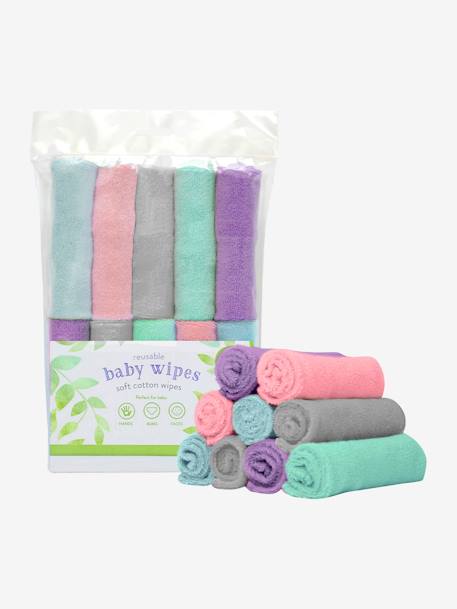 Lingettes bébé lavables (x10) nuage 1 - vertbaudet enfant 