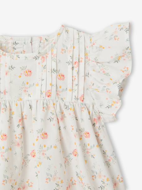 Robe manches courtes fille bébé écru 4 - vertbaudet enfant 