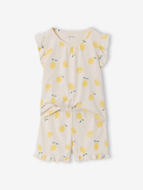 Lot 2 pyjashort manches courtes jaune pâle 3 - vertbaudet enfant 