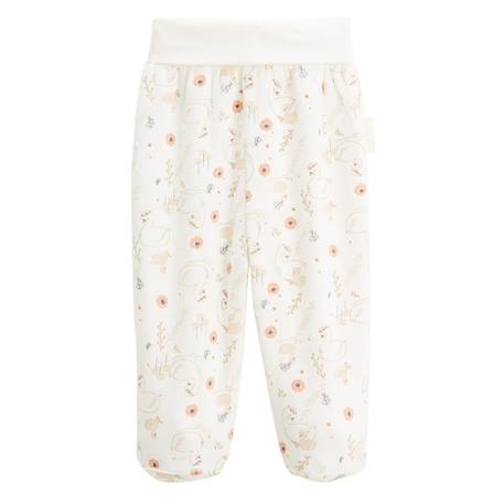 Ensemble gilet et pantalon bébé en velours perle Ecru 6 - vertbaudet enfant 