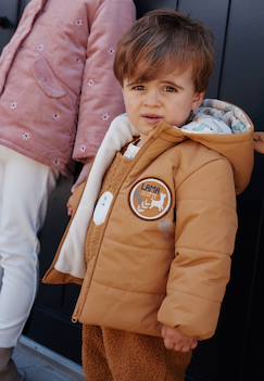 Doudoune bébé intérieur polaire avec capuche lamascotte  - vertbaudet enfant