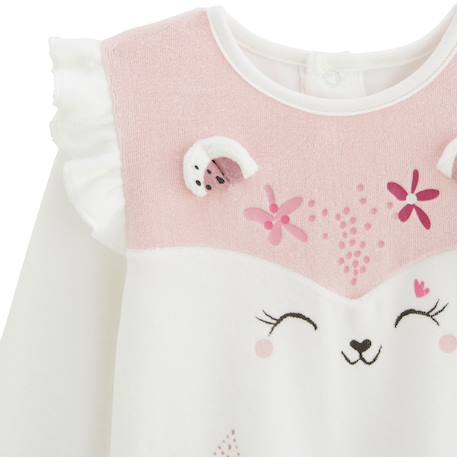 Pyjama enfant 2 pièces en velours écru louisa Ecru 5 - vertbaudet enfant 
