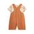 Ensemble salopette bébé en gaze de coton et t-shirt tango Marron 3 - vertbaudet enfant 