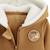 Sweat à capuche zippé en molleton lamascotte Camel 3 - vertbaudet enfant 