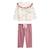 Ensemble bébé sweat et pantalon en molleton matcha Rose 2 - vertbaudet enfant 