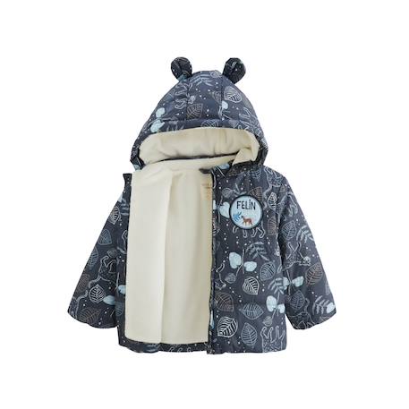 Doudoune bébé intérieur polaire avec capuche félintrépide Bleu 4 - vertbaudet enfant 