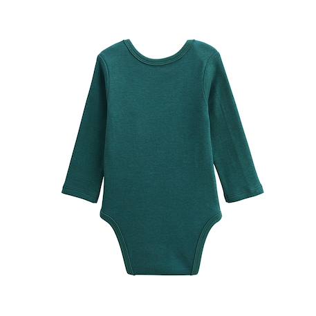Lot de 3 bodies bébé manches longues canopée Bleu 4 - vertbaudet enfant 